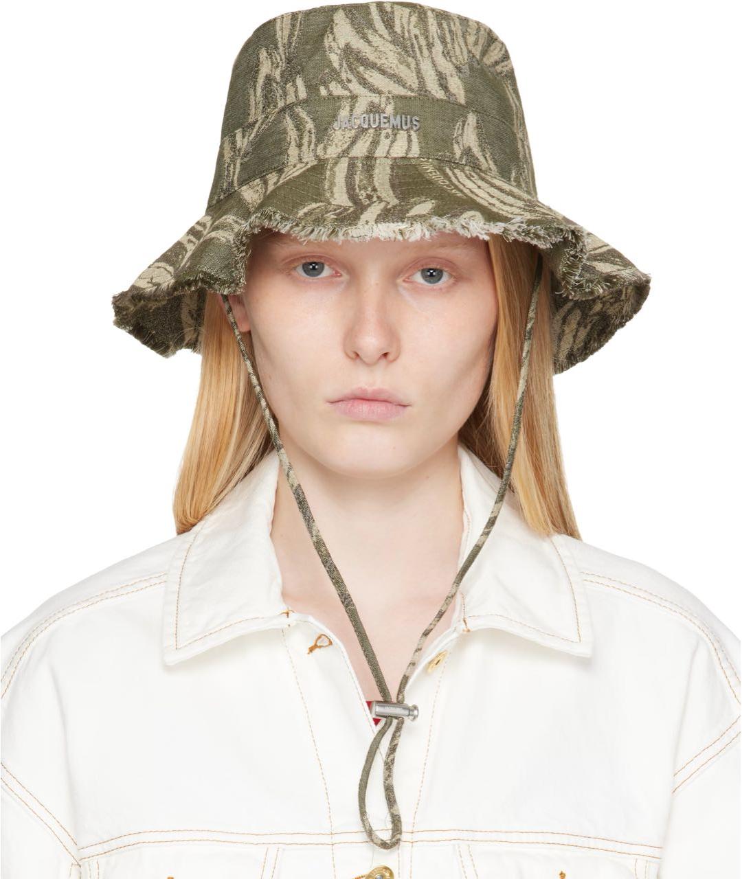 JACQUEMUS Зеленая хлопковая панама, фото 9