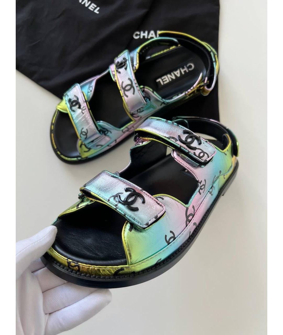 CHANEL Мульти сандалии, фото 4