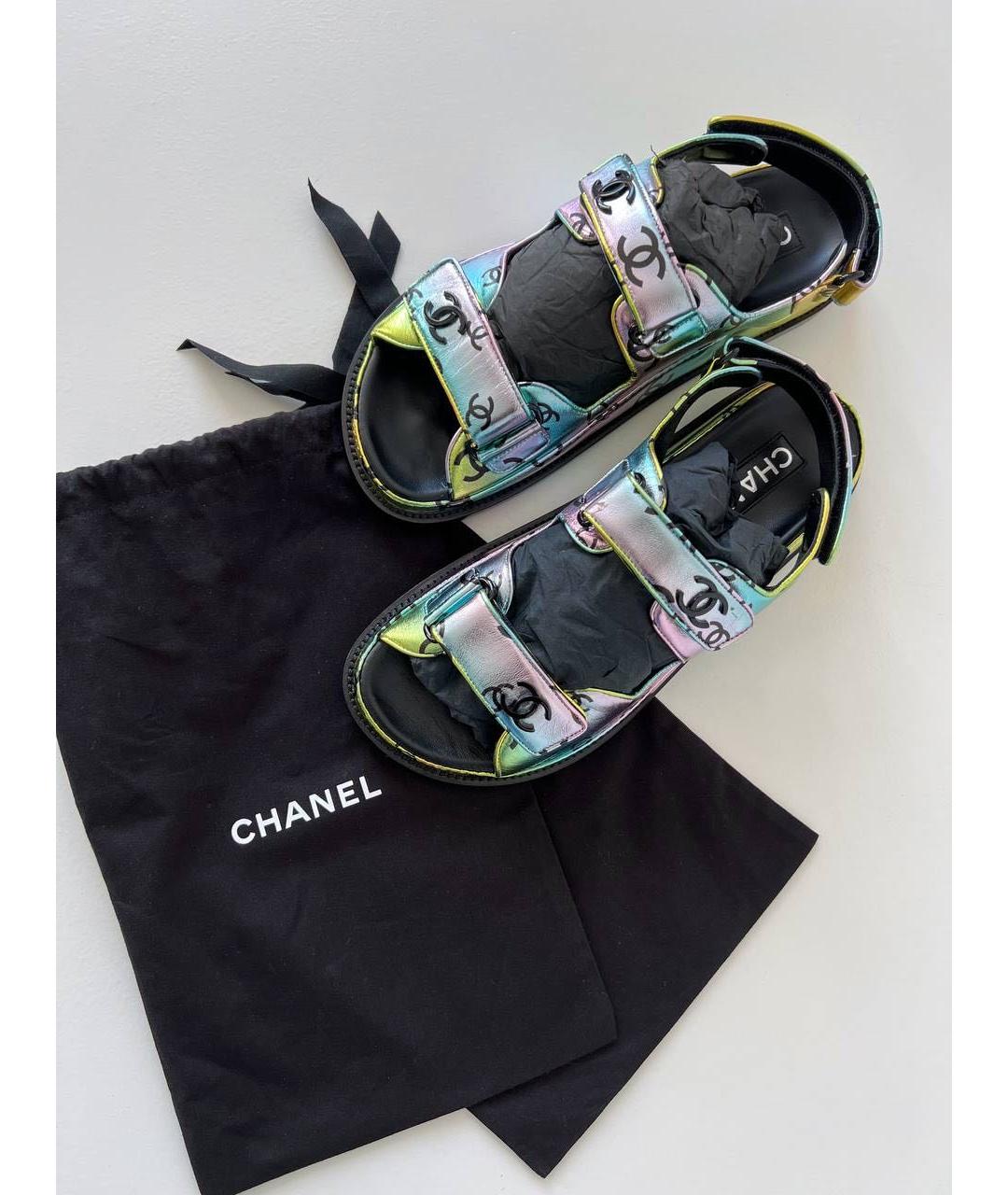 CHANEL Мульти сандалии, фото 5