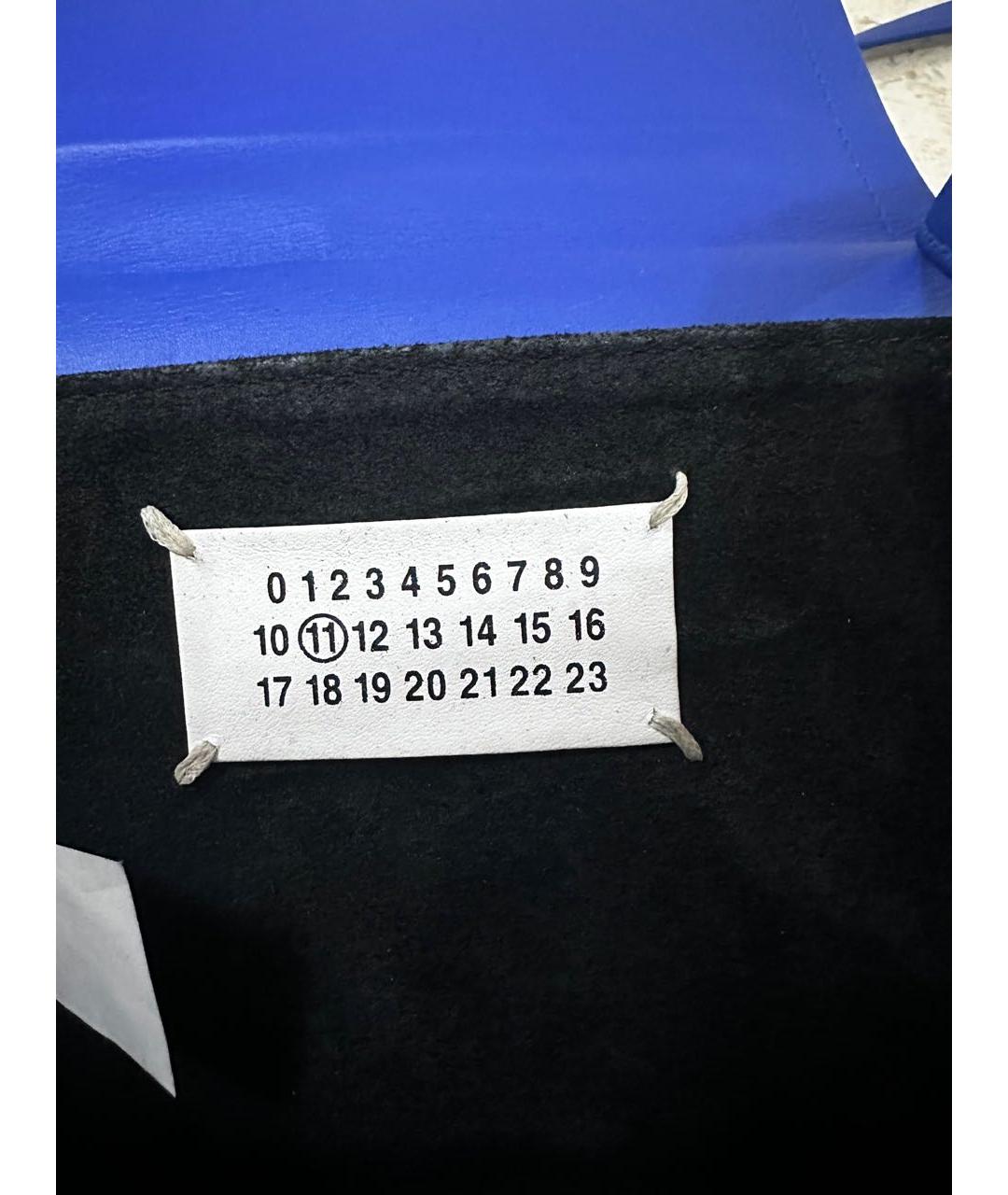MAISON MARGIELA Синяя кожаная сумка через плечо, фото 4