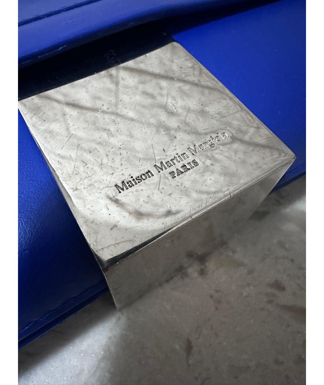 MAISON MARGIELA Синяя кожаная сумка через плечо, фото 5