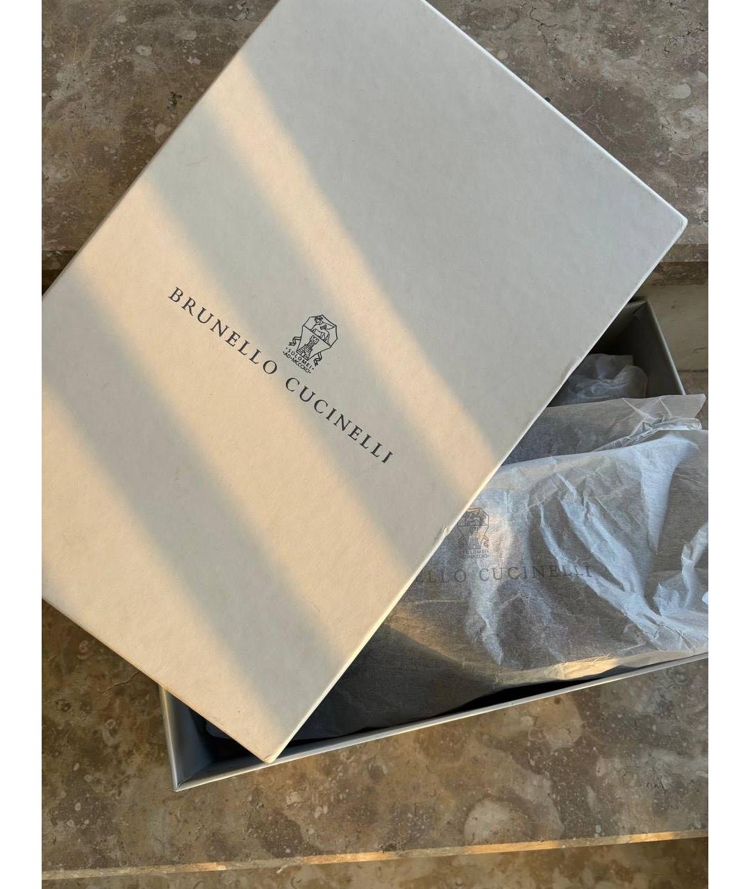 BRUNELLO CUCINELLI Черные кожаные босоножки, фото 5
