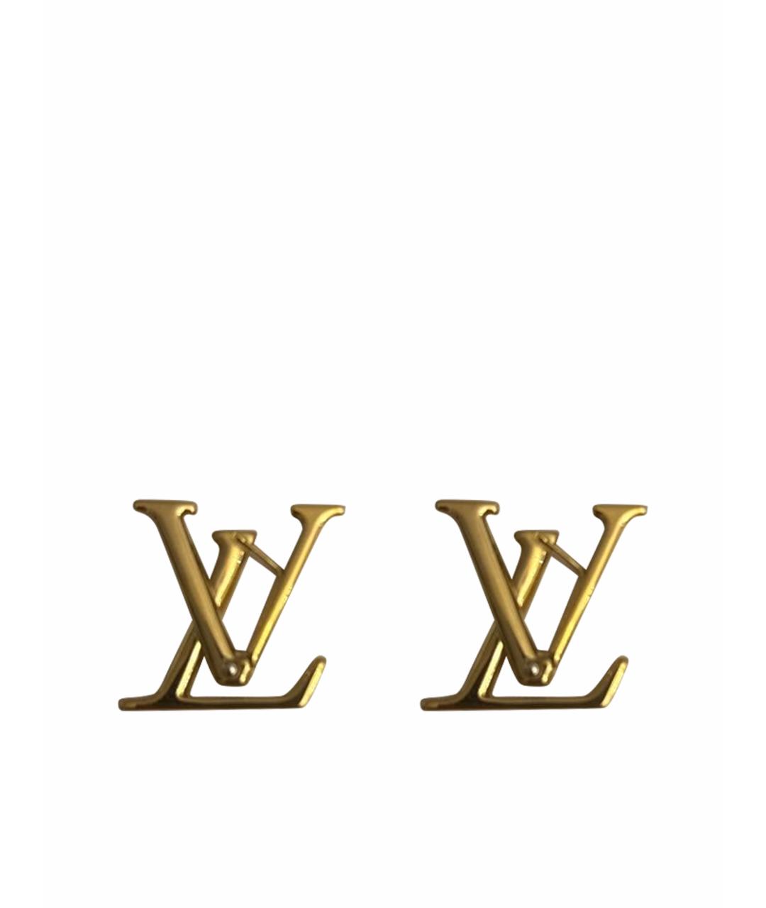 LOUIS VUITTON Золотые металлические серьги, фото 1