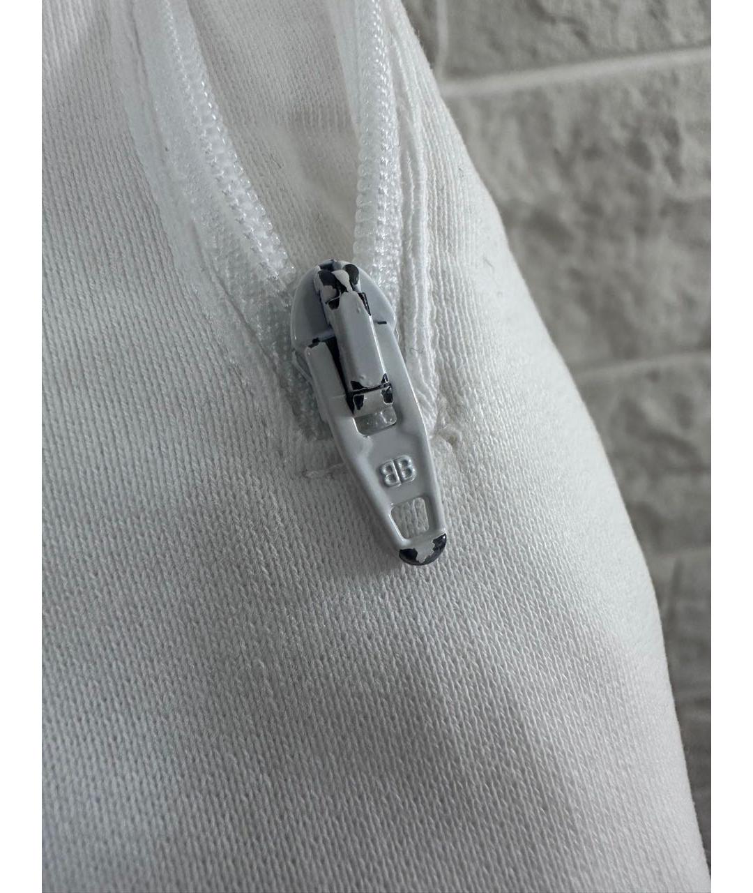 BALENCIAGA Белые хлопковые повседневные брюки, фото 4