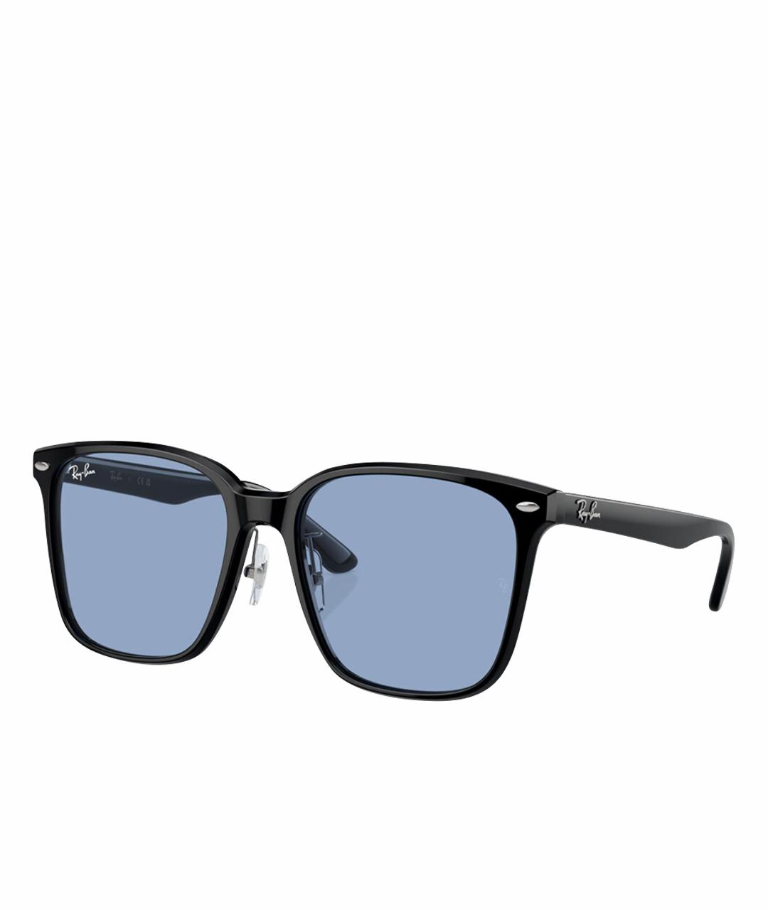 RAY BAN Черные пластиковые солнцезащитные очки, фото 1