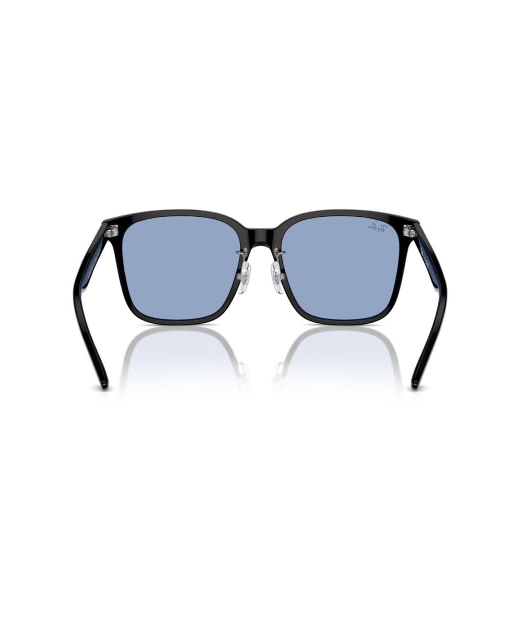 RAY BAN Черные пластиковые солнцезащитные очки, фото 5