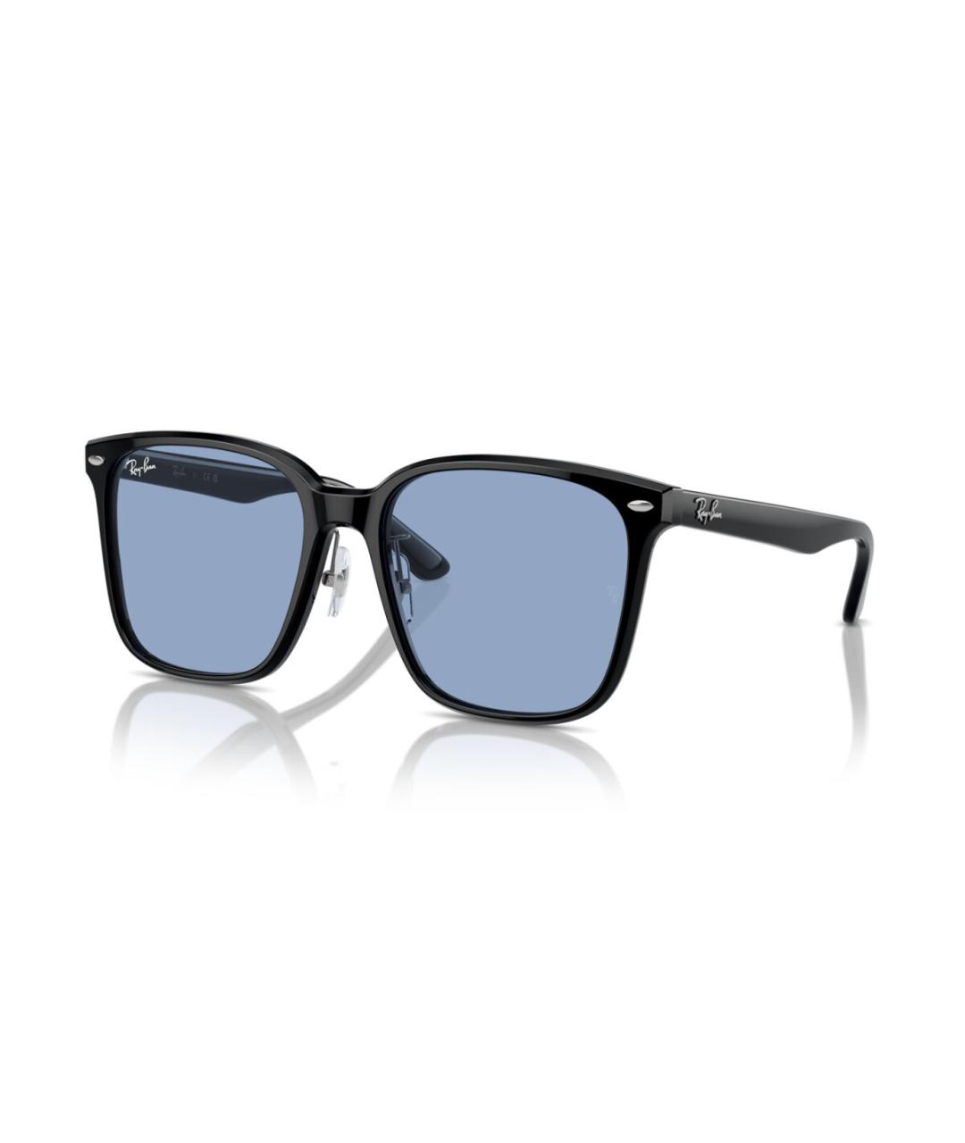 RAY BAN Черные пластиковые солнцезащитные очки, фото 8
