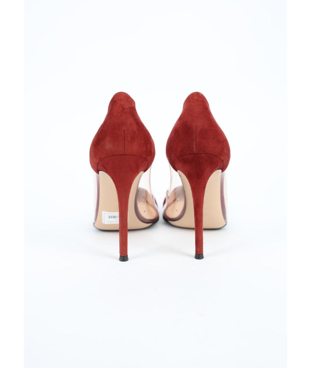 GIANVITO ROSSI Бордовые замшевые туфли, фото 4