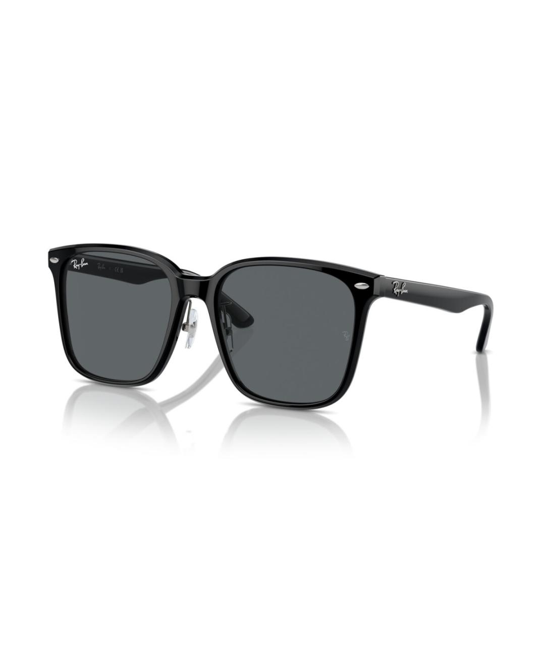 RAY BAN Черные пластиковые солнцезащитные очки, фото 8