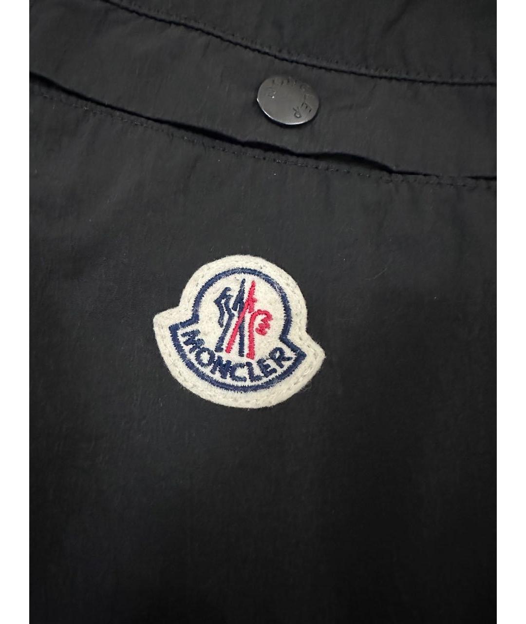 MONCLER Черные полиамидовые повседневные брюки, фото 3