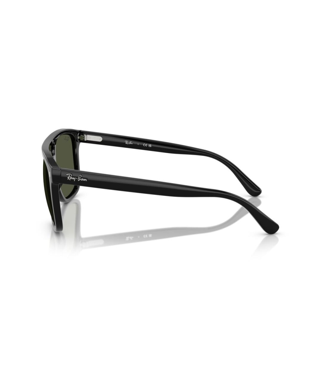 RAY BAN Черные пластиковые солнцезащитные очки, фото 3