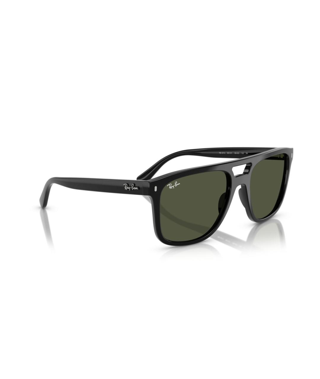 RAY BAN Черные пластиковые солнцезащитные очки, фото 7