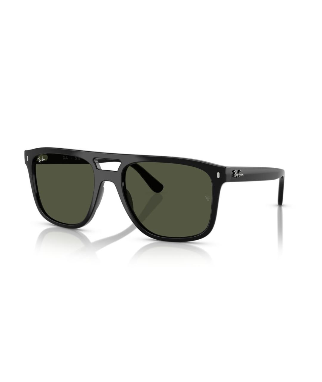 RAY BAN Черные пластиковые солнцезащитные очки, фото 8