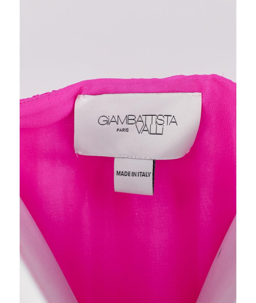 GIAMBATTISTA VALLI Розовое шелковое коктейльное платье, фото 5