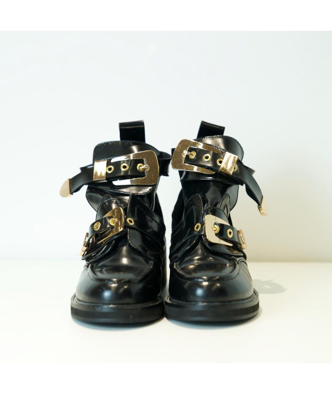 BALENCIAGA Черные кожаные босоножки, фото 2