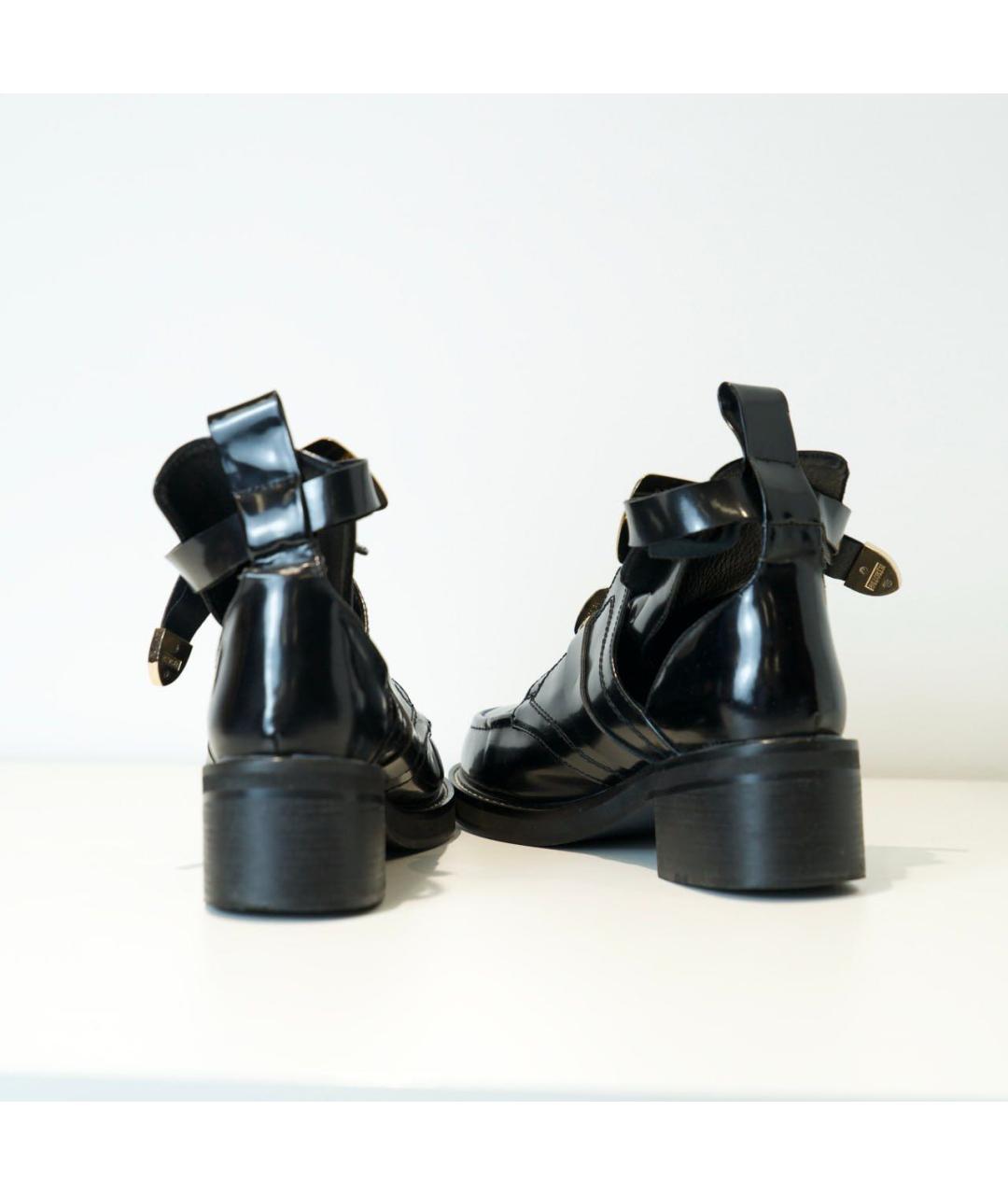 BALENCIAGA Черные кожаные босоножки, фото 4