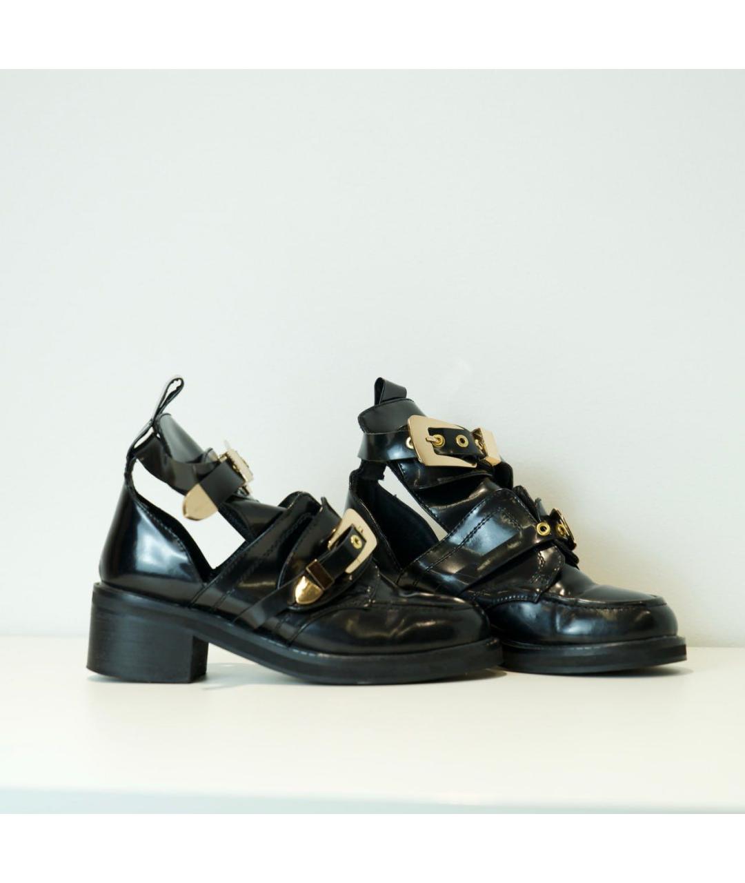 BALENCIAGA Черные кожаные босоножки, фото 8