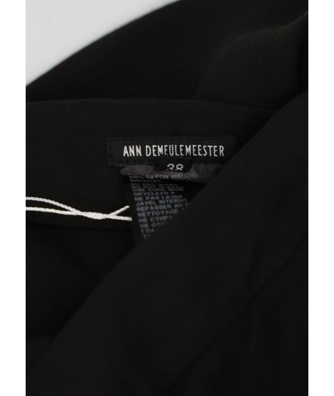 ANN DEMEULEMEESTER Черное вискозное вечернее платье, фото 5