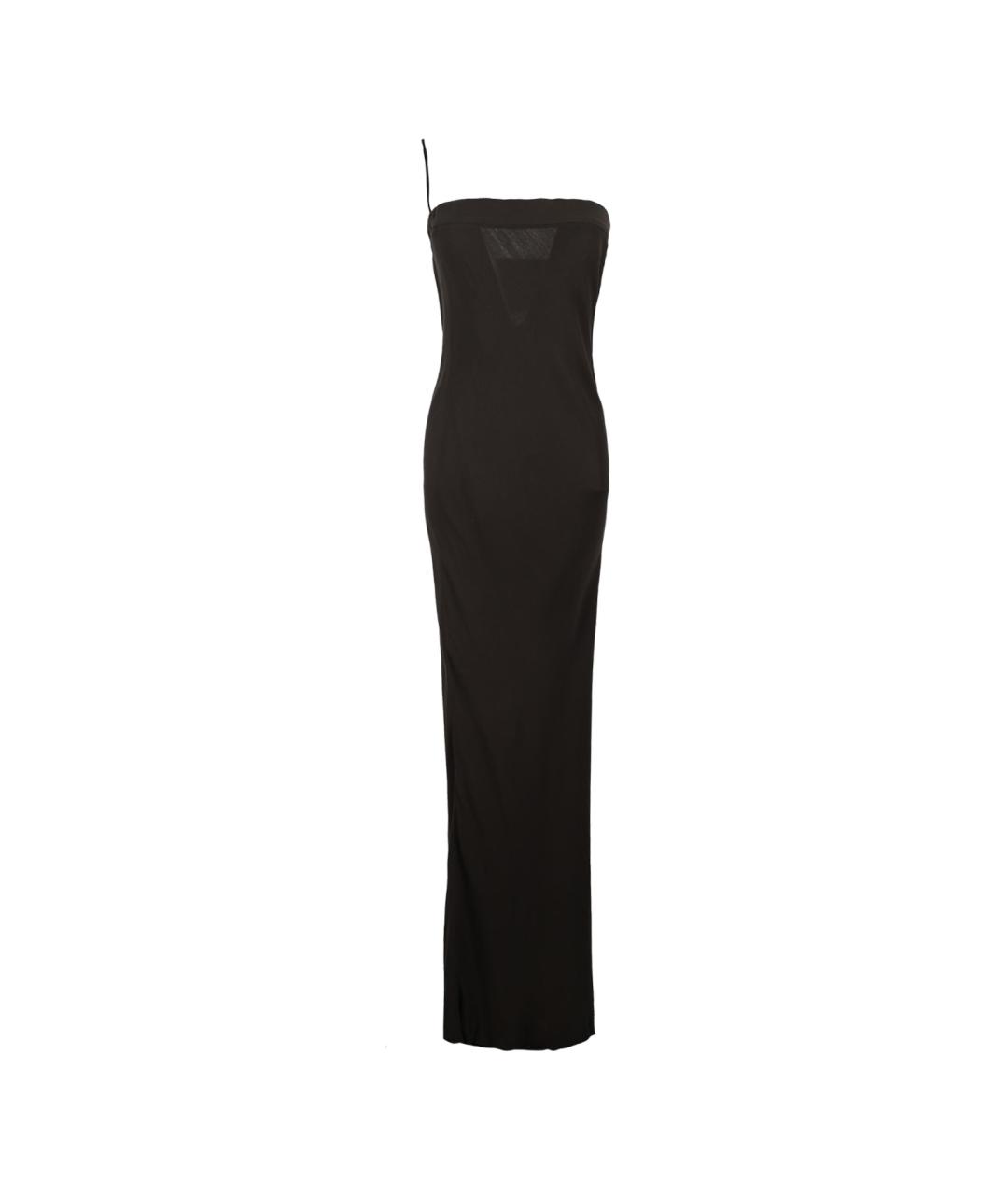 ANN DEMEULEMEESTER Черное вискозное вечернее платье, фото 1