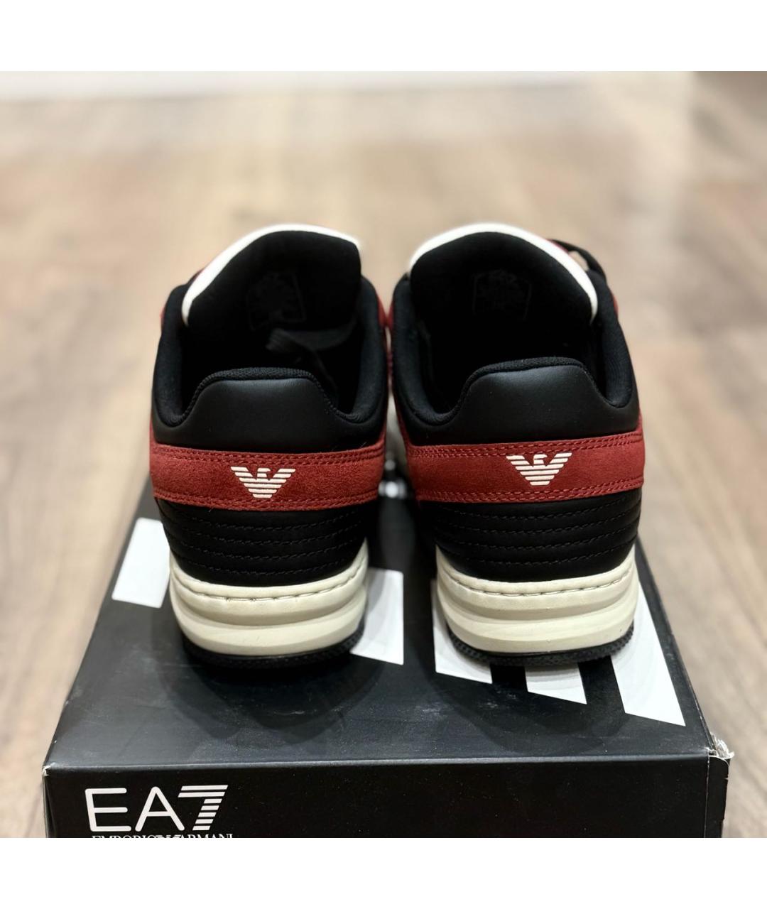 EMPORIO ARMANI Красные замшевые кеды, фото 4