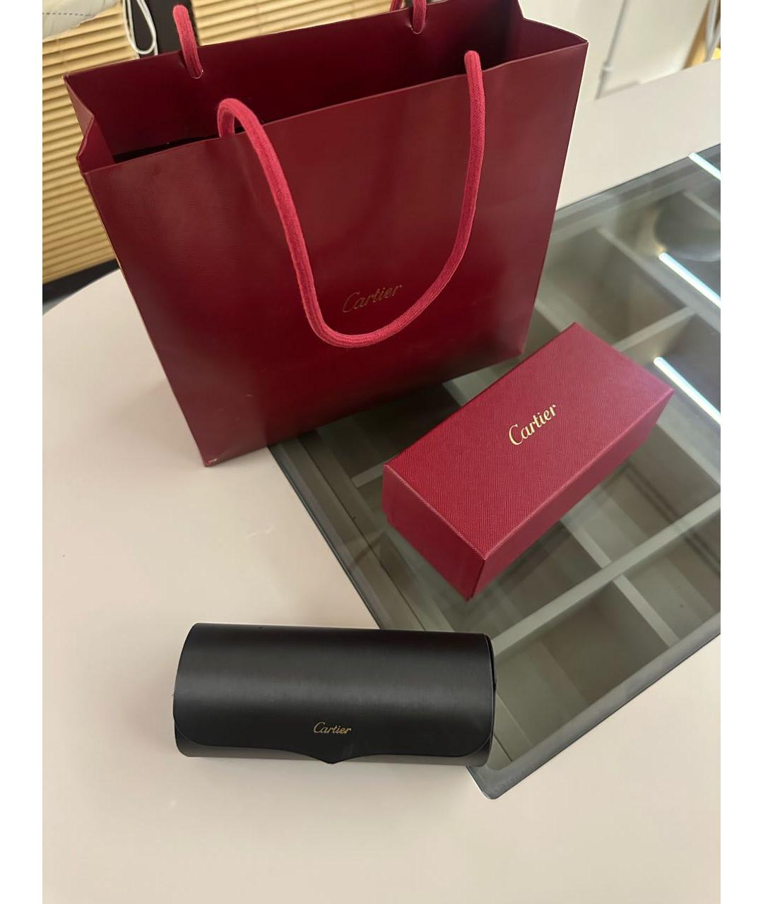 CARTIER Золотые металлические солнцезащитные очки, фото 4