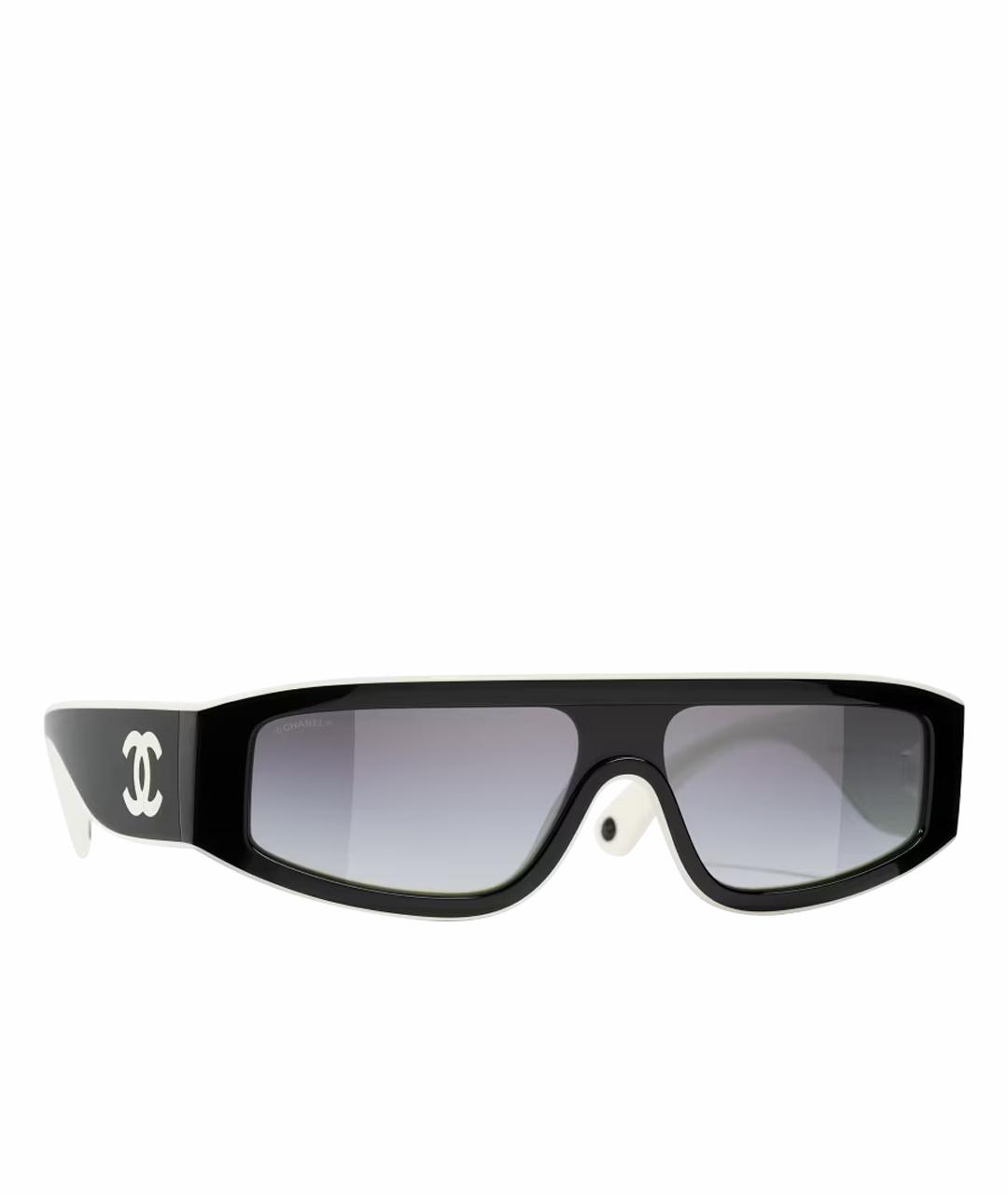 CHANEL Черные пластиковые солнцезащитные очки, фото 1