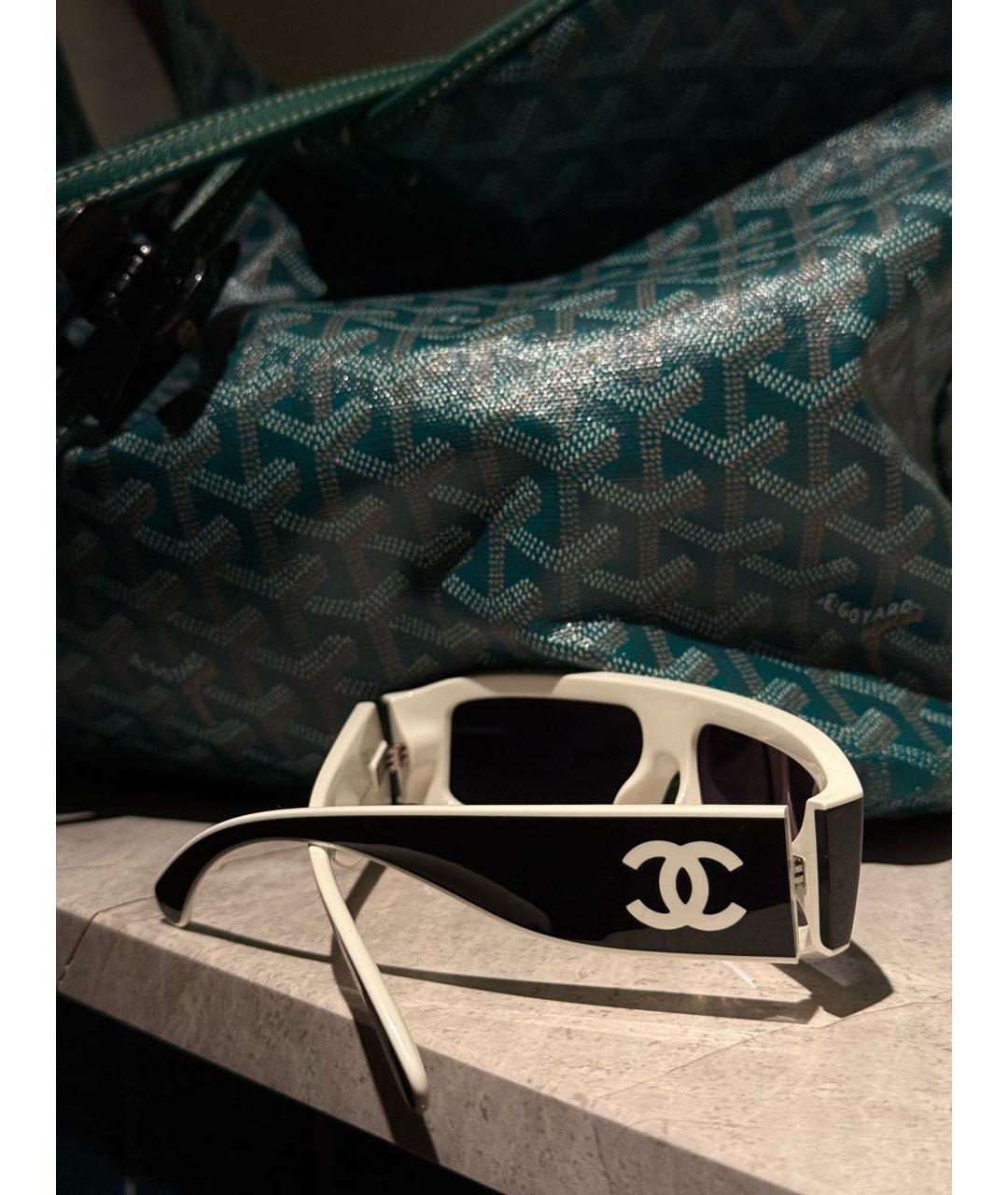 CHANEL Черные пластиковые солнцезащитные очки, фото 3