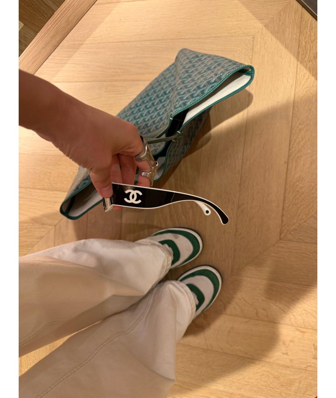 CHANEL Черные пластиковые солнцезащитные очки, фото 2