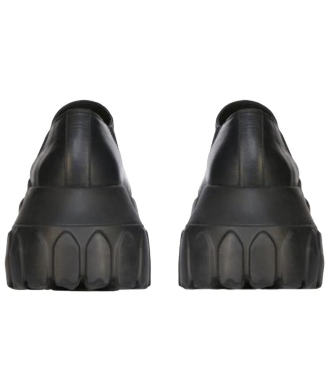 RICK OWENS Черные кожаные кроссовки, фото 4