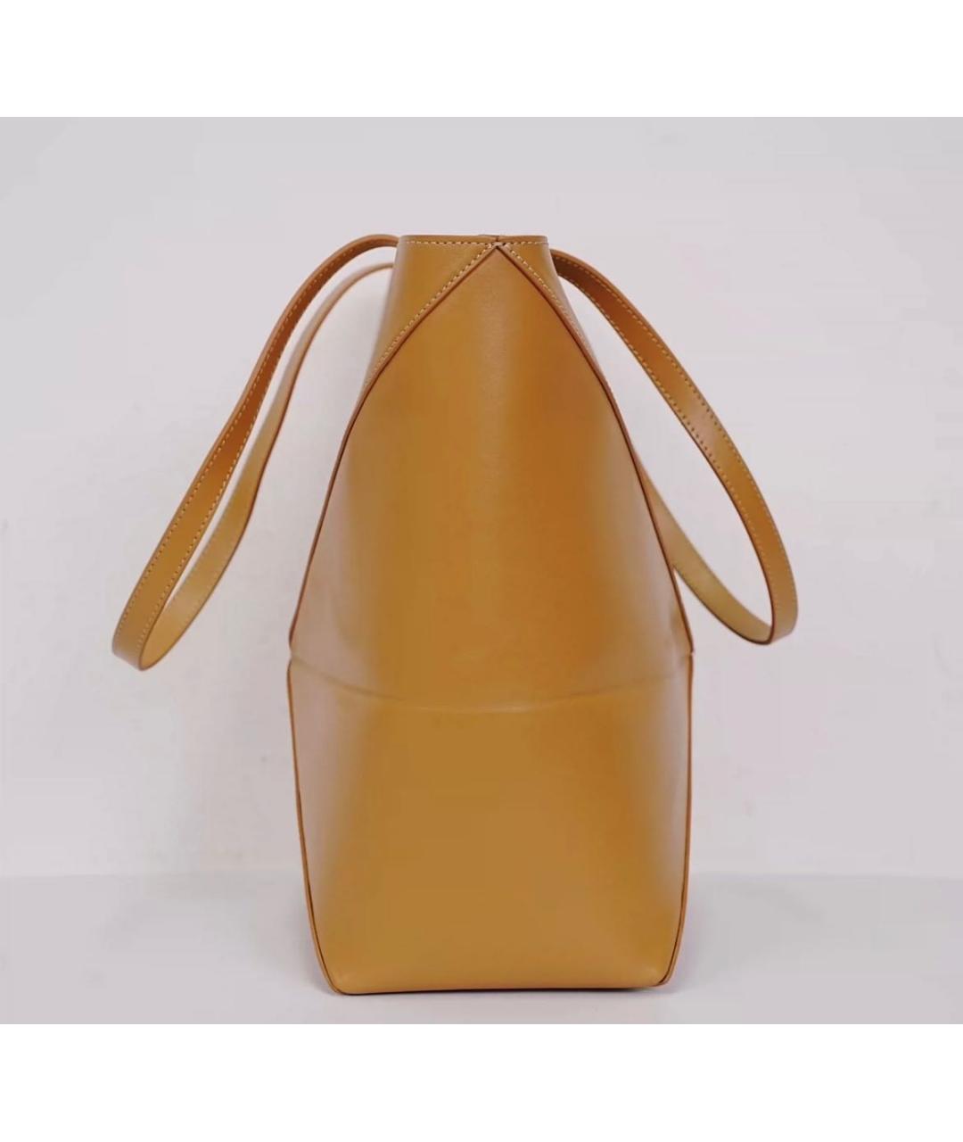 LOEWE Оранжевая кожаная сумка тоут, фото 5