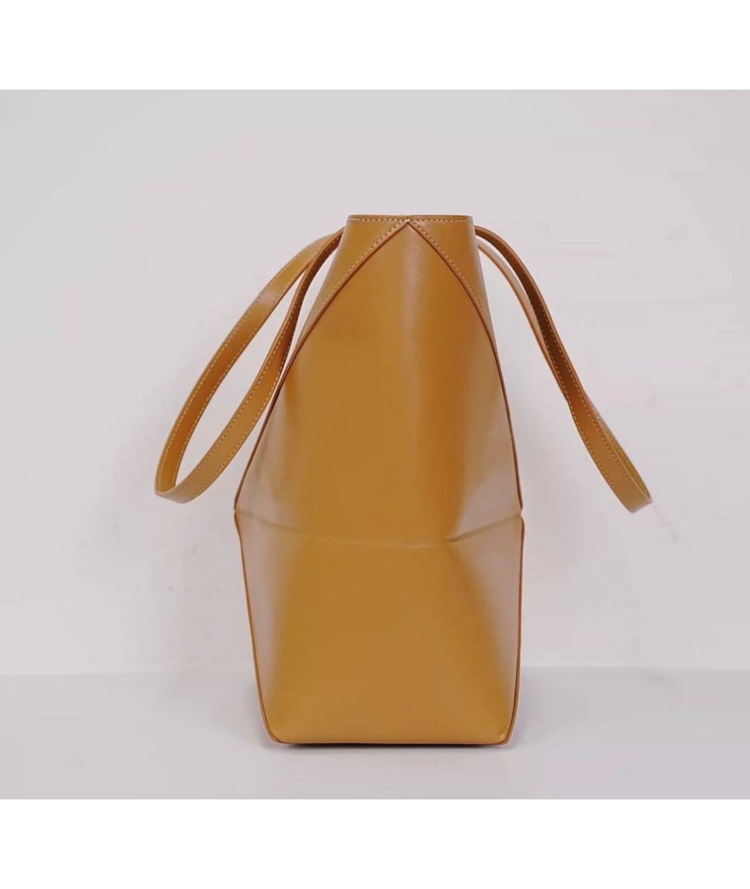 LOEWE Оранжевая кожаная сумка тоут, фото 6