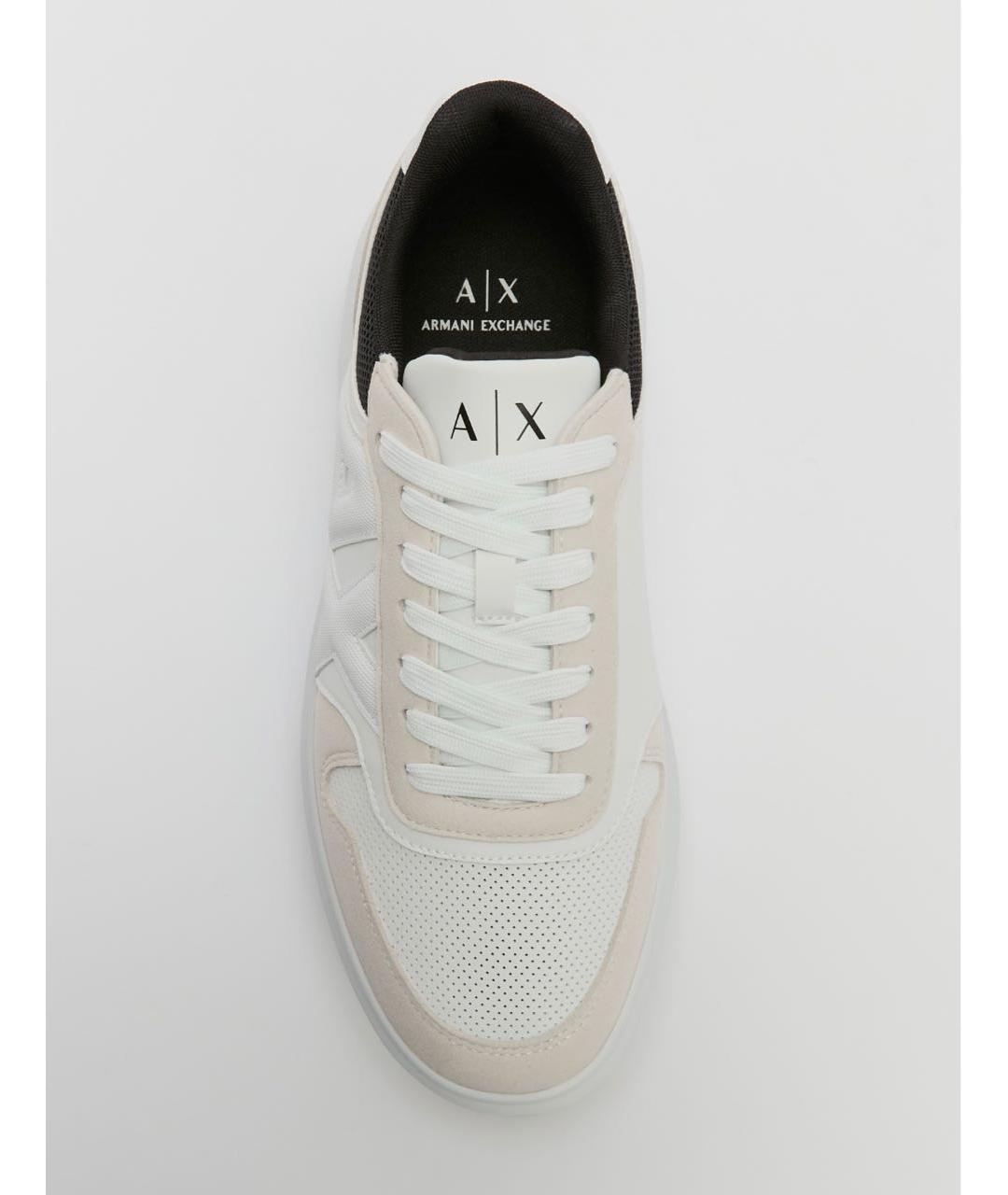 ARMANI EXCHANGE Белые низкие кроссовки / кеды из искусственной кожи, фото 4