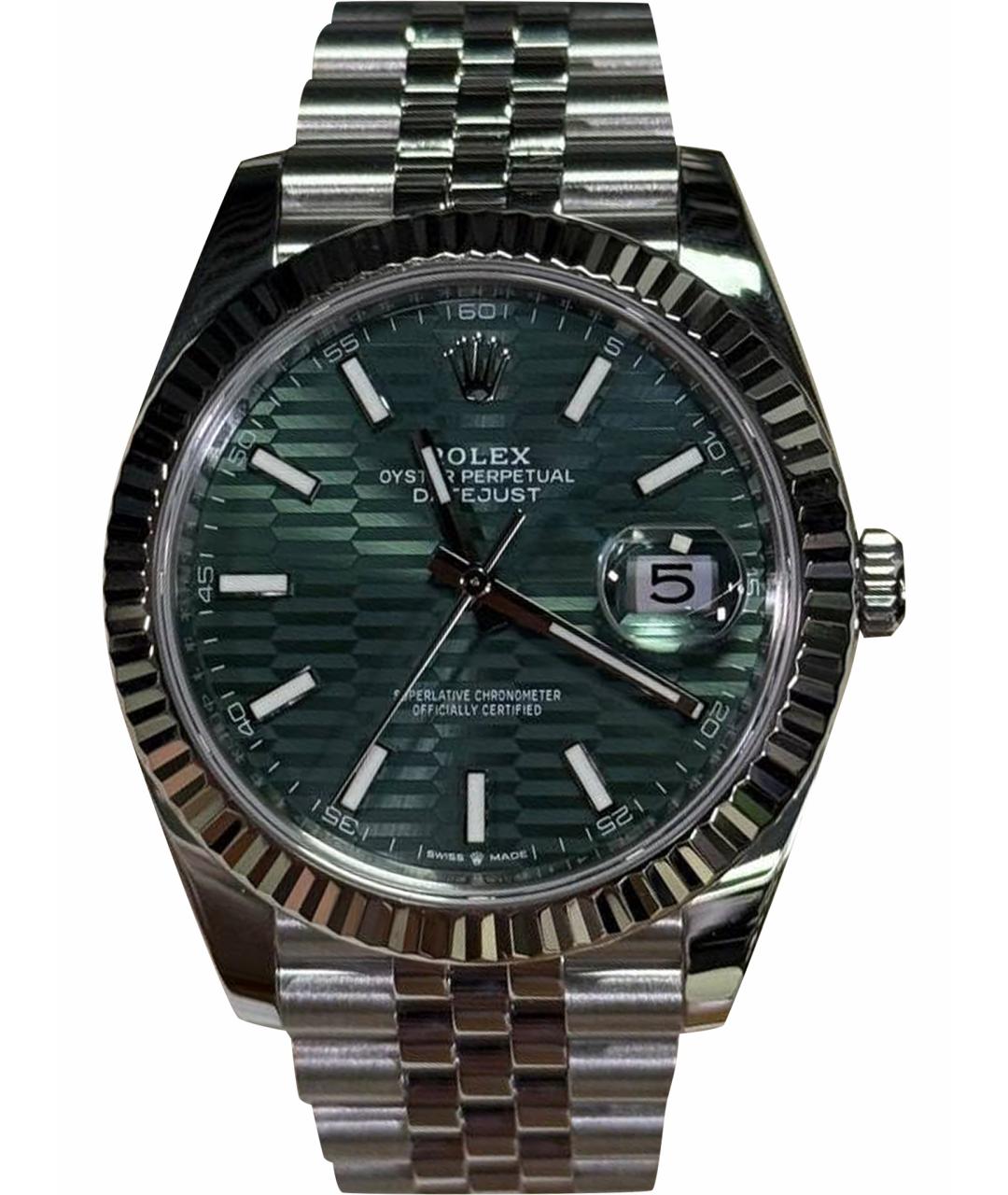 ROLEX Зеленые металлические часы, фото 1