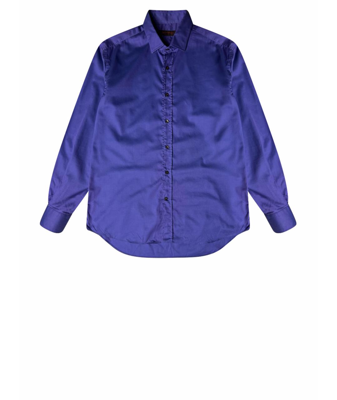 ETRO Синяя хлопковая классическая рубашка, фото 1
