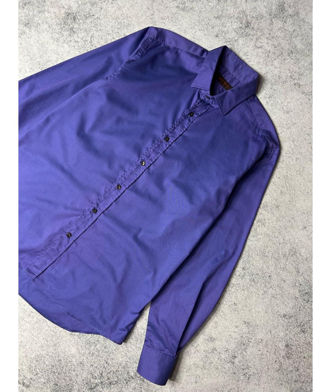 ETRO Синяя хлопковая классическая рубашка, фото 3