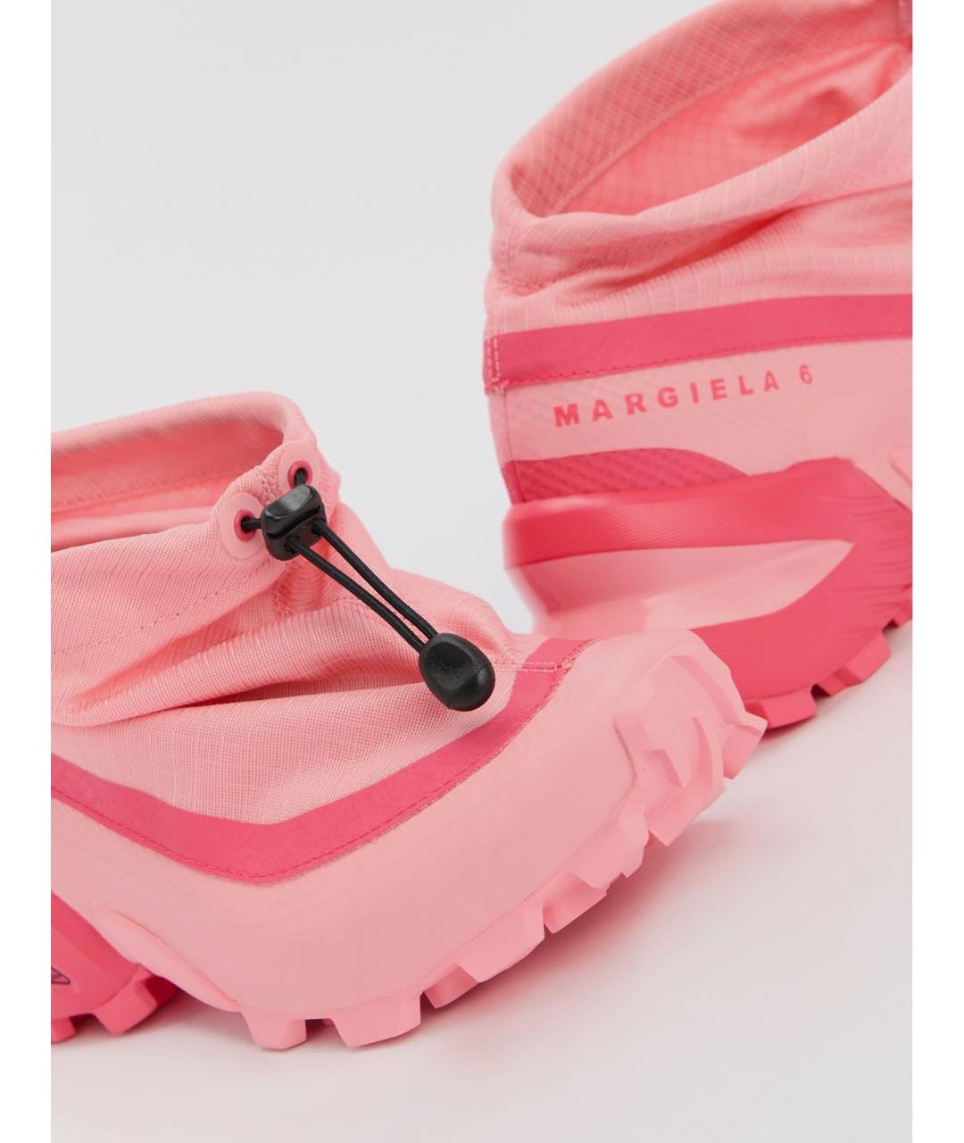 MM6 MAISON MARGIELA Розовые текстильные кроссовки, фото 5