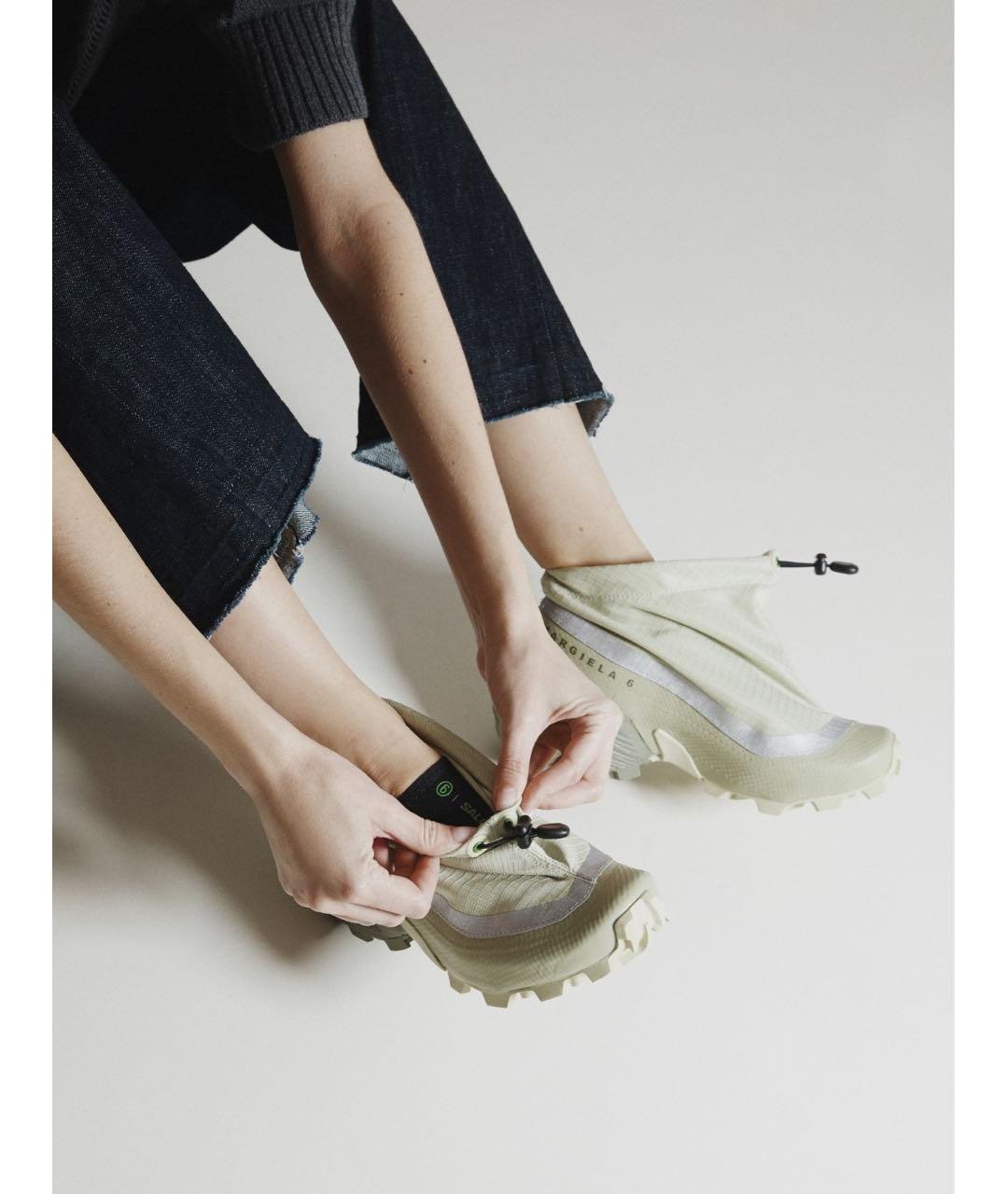 MM6 MAISON MARGIELA Хаки текстильные кроссовки, фото 7