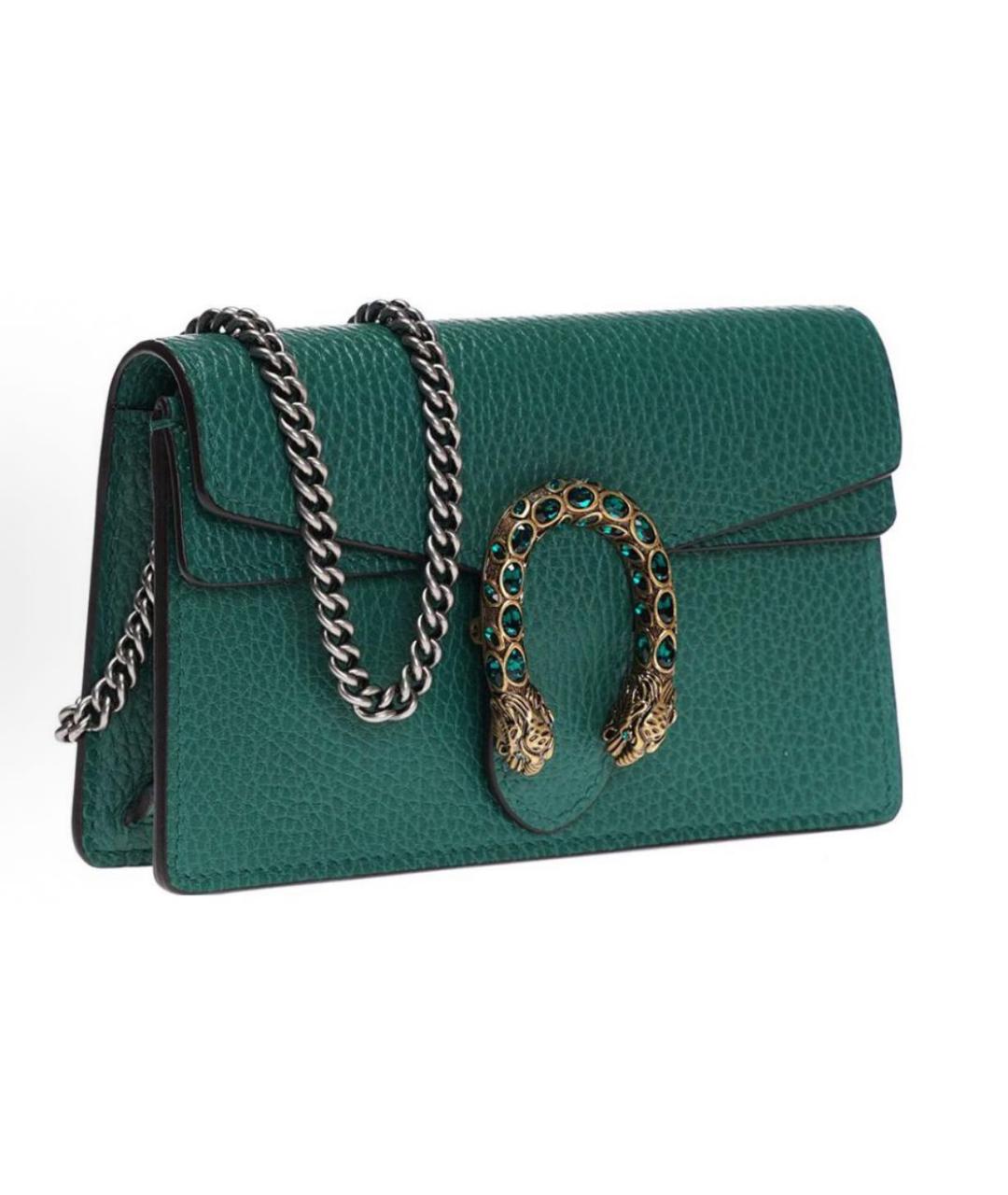 GUCCI Зеленая кожаная сумка через плечо, фото 2