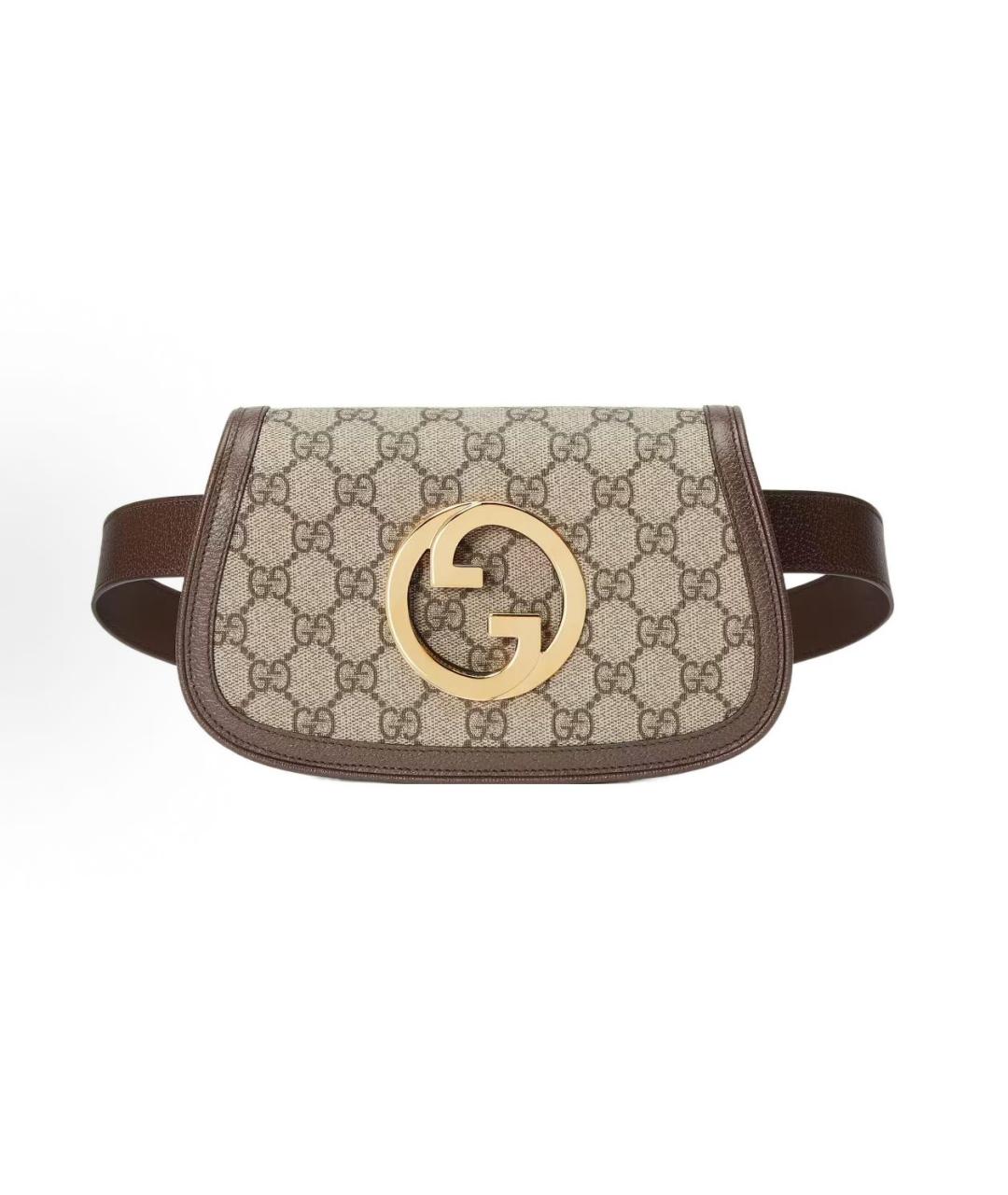 GUCCI Бежевая тканевая поясная сумка, фото 8