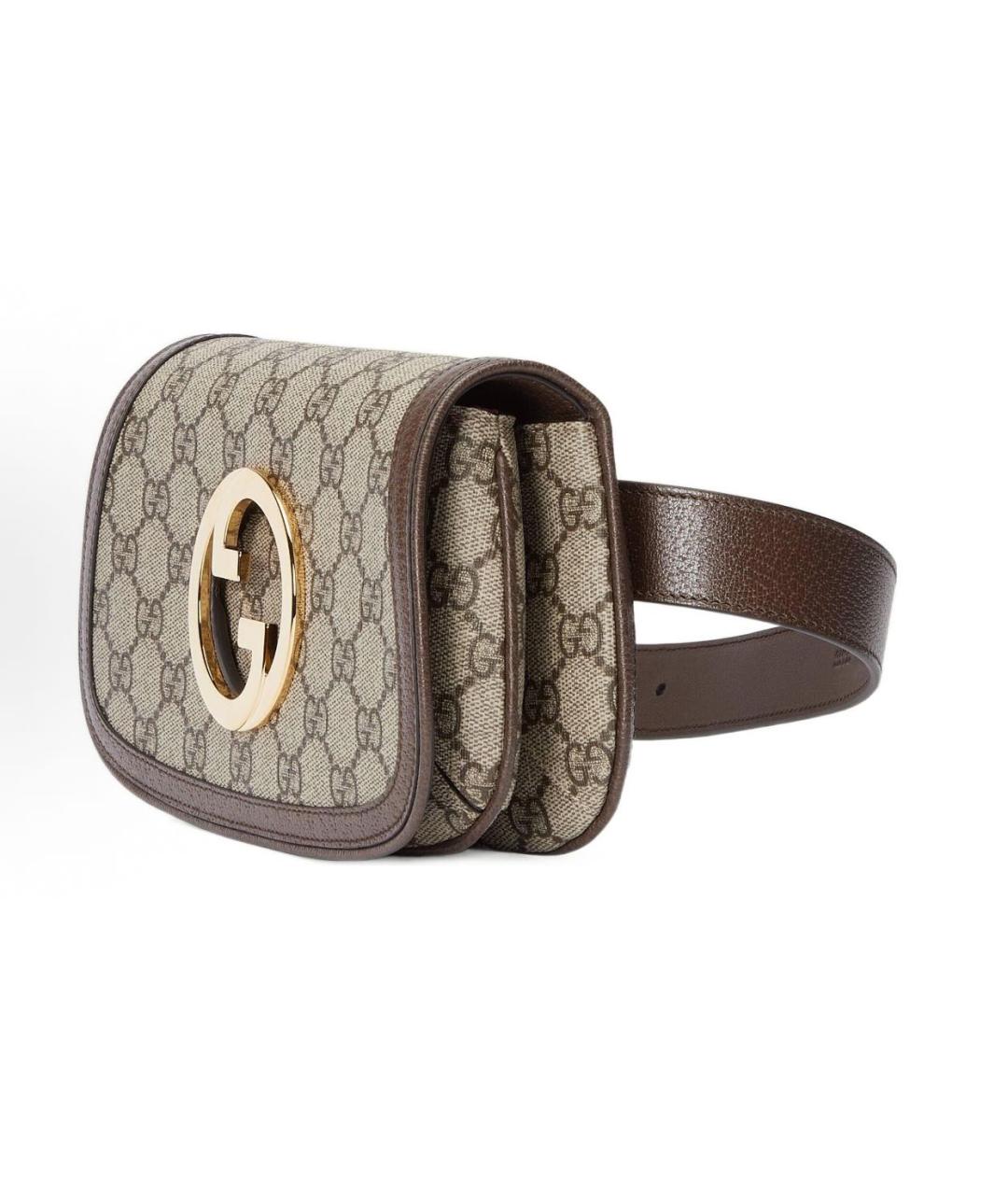 GUCCI Бежевая тканевая поясная сумка, фото 7