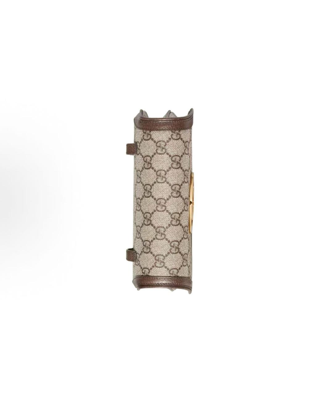 GUCCI Бежевая тканевая поясная сумка, фото 5