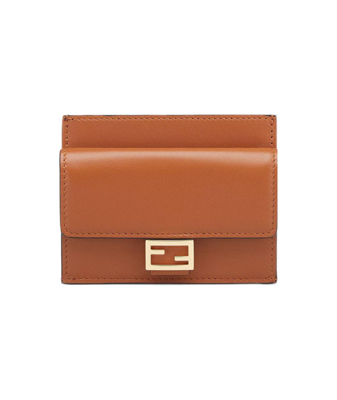 FENDI Коричневый кожаный кошелек, фото 1