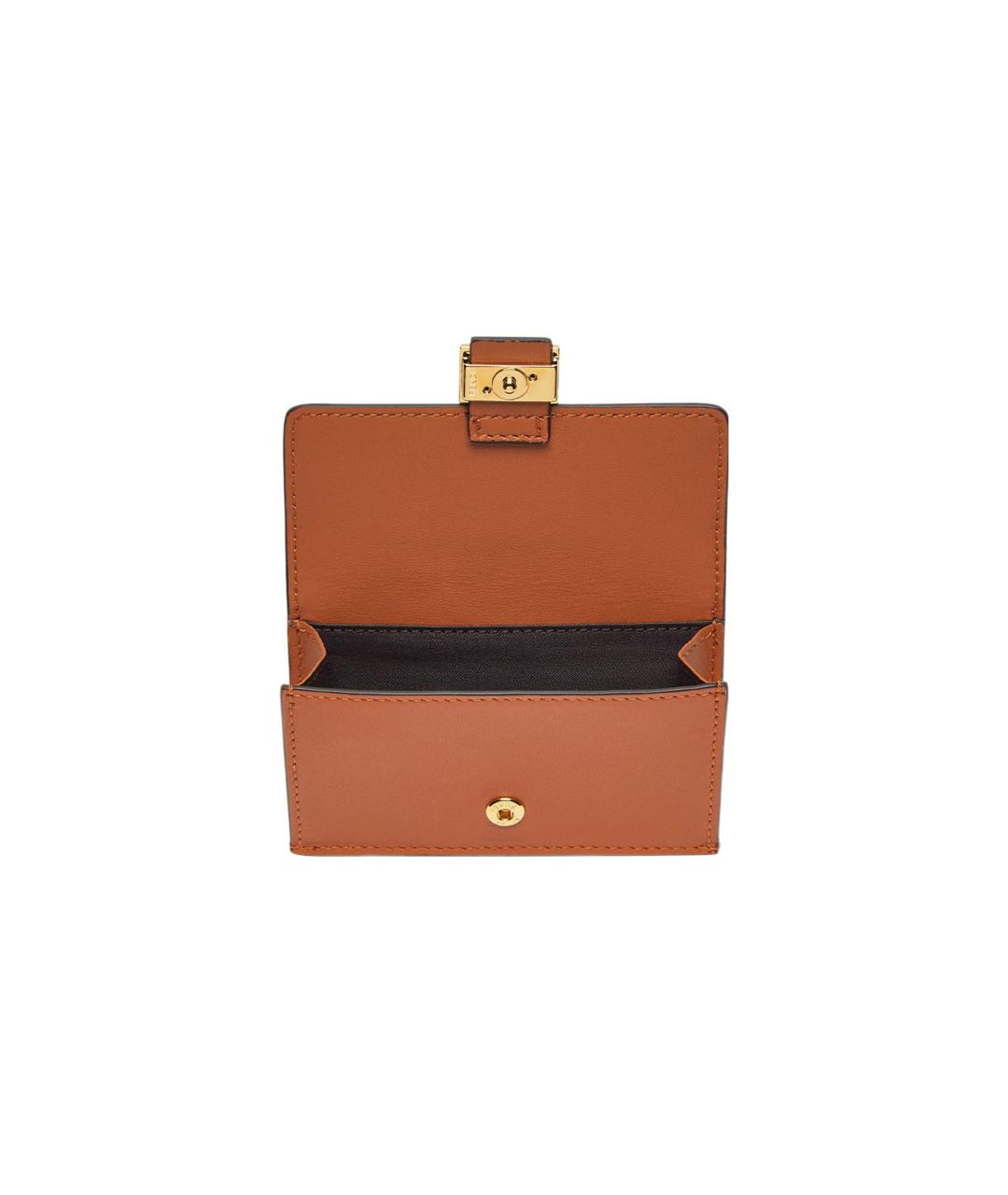 FENDI Коричневый кожаный кошелек, фото 3