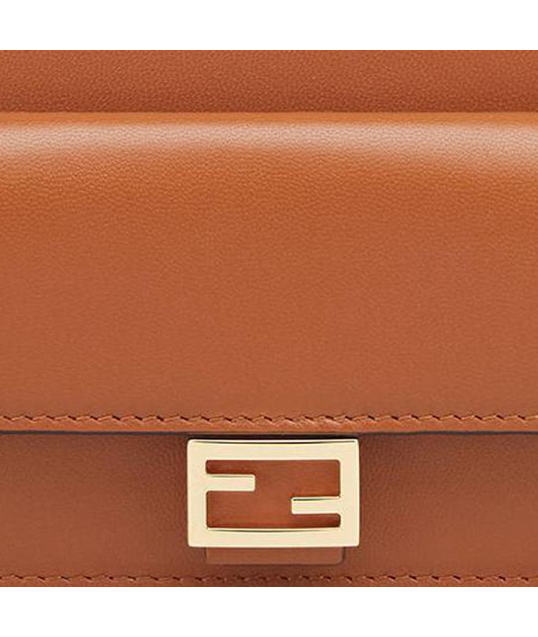 FENDI Коричневый кожаный кошелек, фото 5
