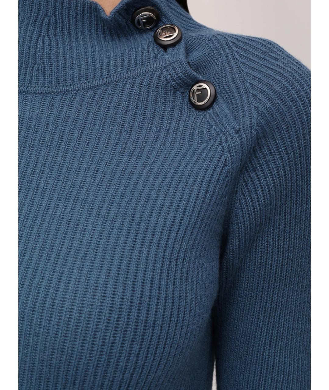 FENDI Синий джемпер / свитер, фото 5
