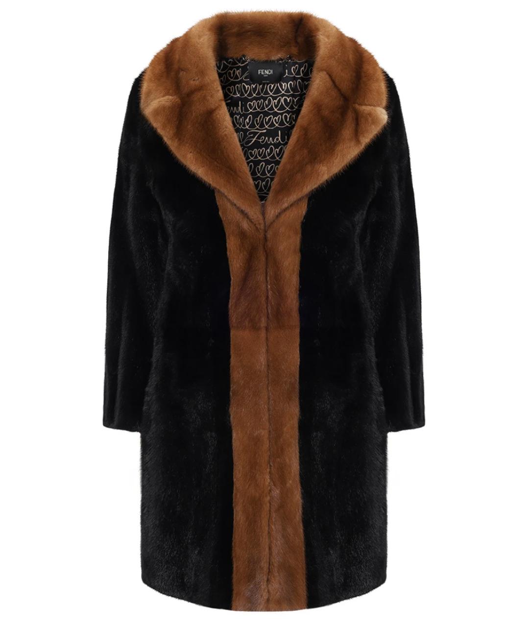 FENDI Черная шуба, фото 1