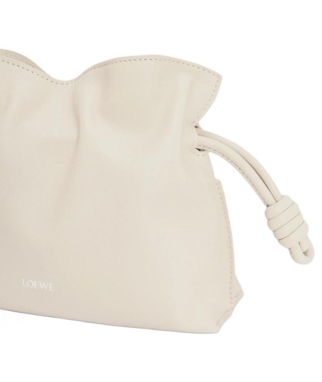 LOEWE Бежевая кожаная сумка через плечо, фото 3