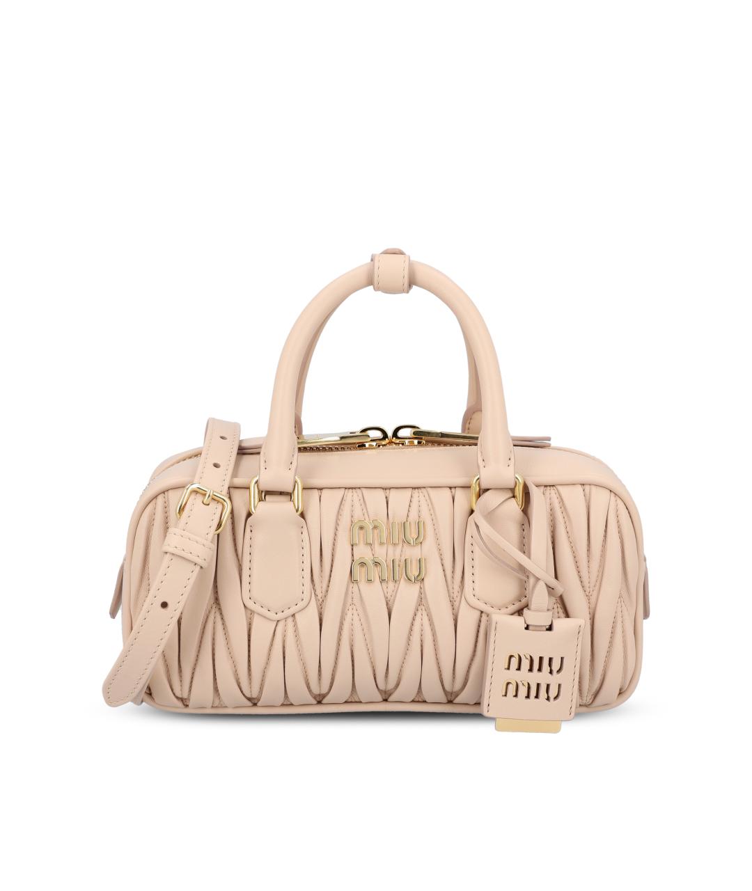 MIU MIU Розовая кожаная сумка через плечо, фото 1