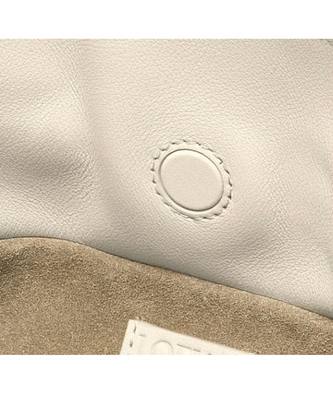 LOEWE Бежевая кожаная сумка через плечо, фото 3