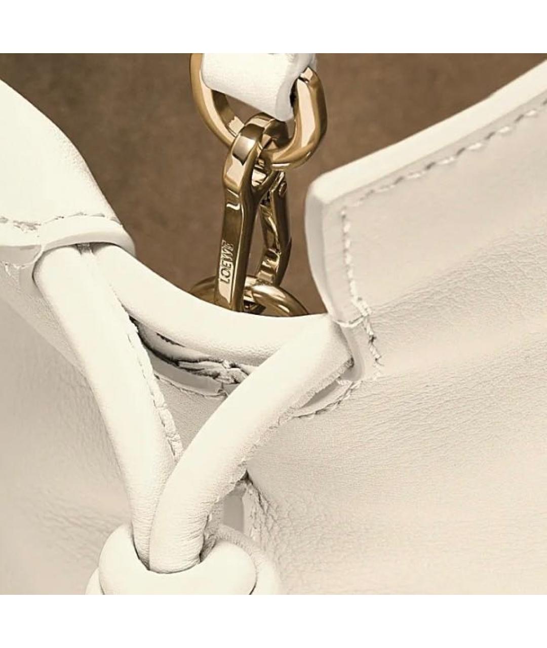 LOEWE Бежевая кожаная сумка через плечо, фото 2